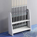 White Portable Pool Cue Rack Stand L72856