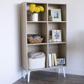 Oak/White Bookcase with Adjustable Shelving H421