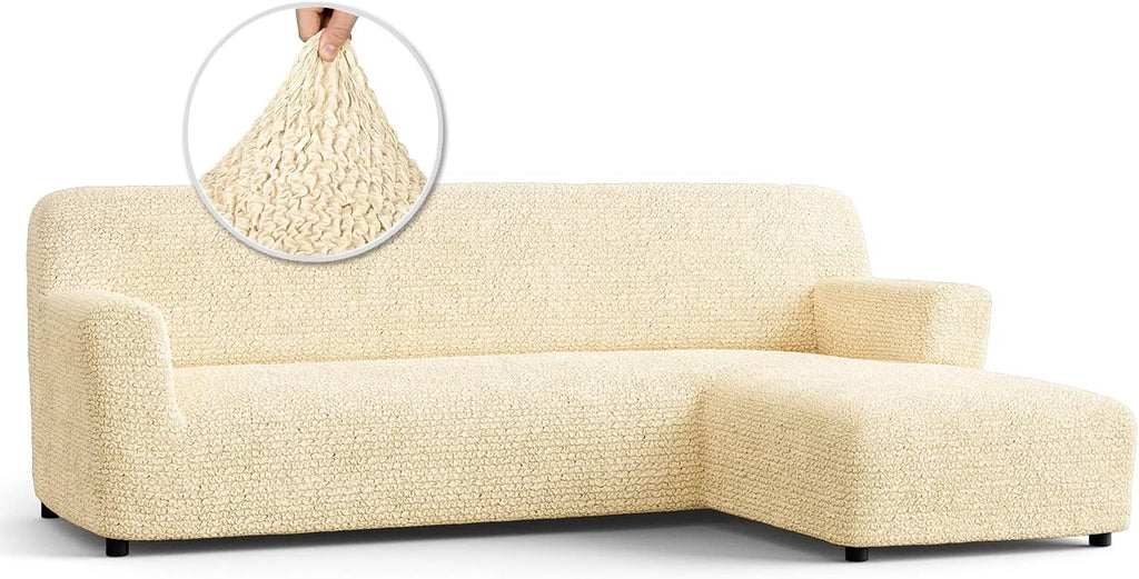 Cream L-Shape Sofa Slipcover M869562