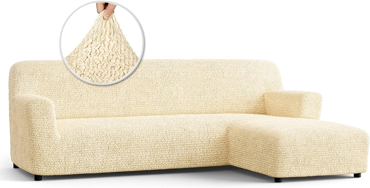 Cream L-Shape Sofa Slipcover M869562