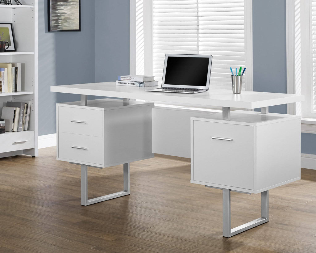 Gray Hollow Core Computer Desk E8495