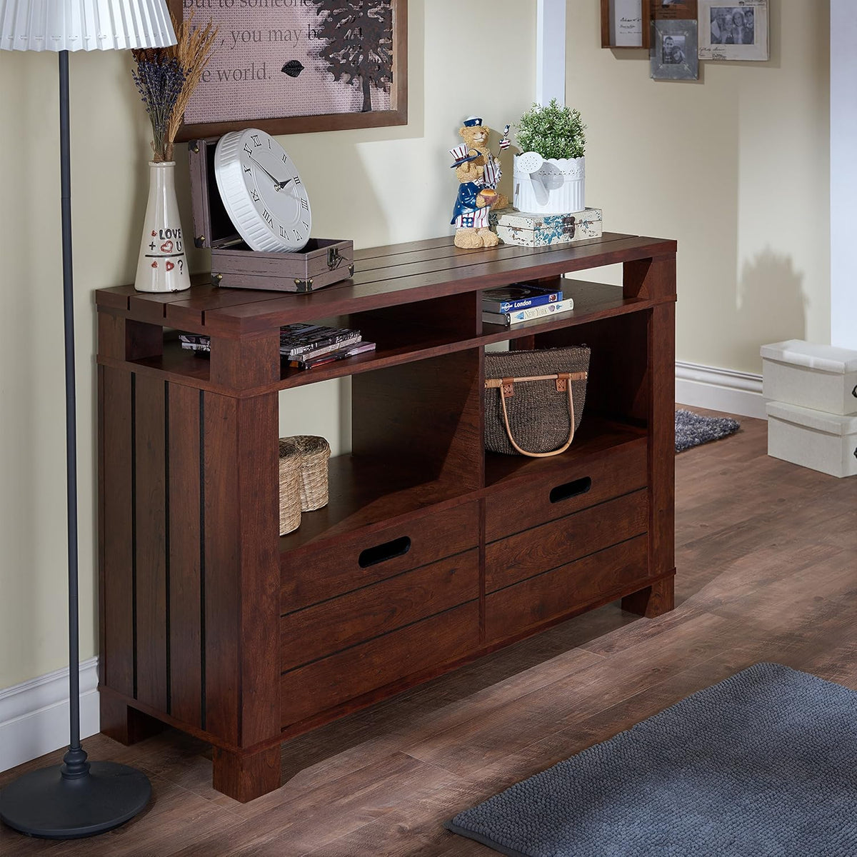 Vintage Walnut Console Table K908