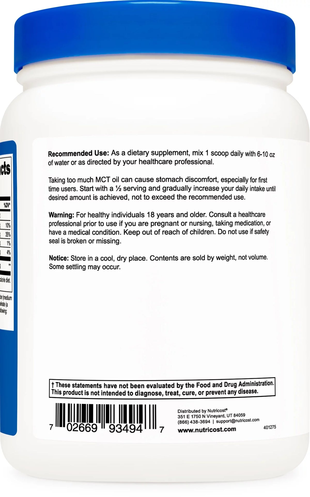 C8 MCT Oil Powder 1LB (16oz) E529885
