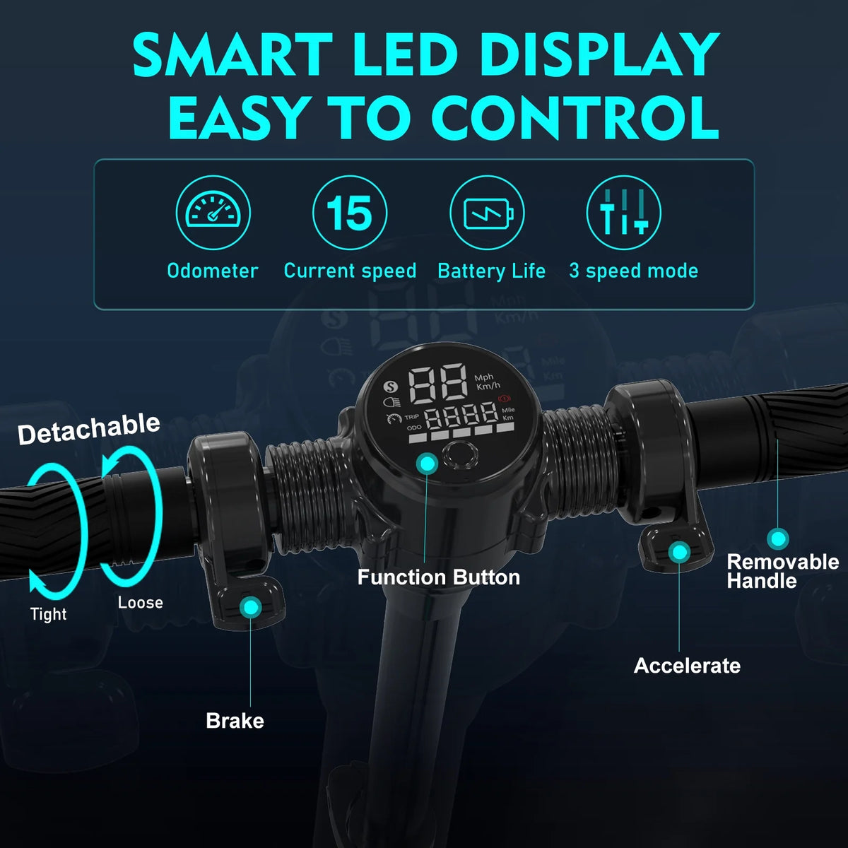 Electric Scooter 350W Motor 15 MPH Foldable U2042