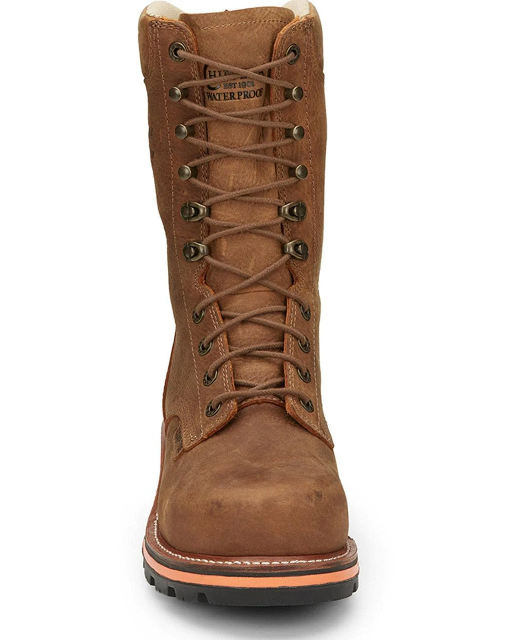 Brown Waterproof Composite Toe Insulated Lace-Up Work Boots J80988