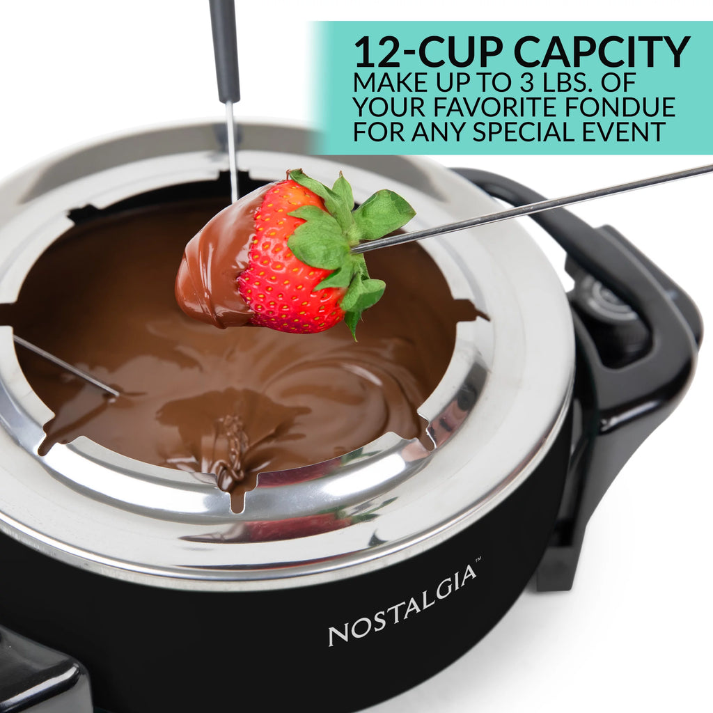 Black 12-Cup Electric Fondue Pot O2161