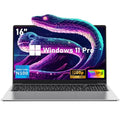 16 Inch Laptop Computer with 16GB RAM 1TB SSD N100 Processor FHD 1920 * 1200 Backlit Keyboard Windows 11 Pro Fingerprint Unlock H13218