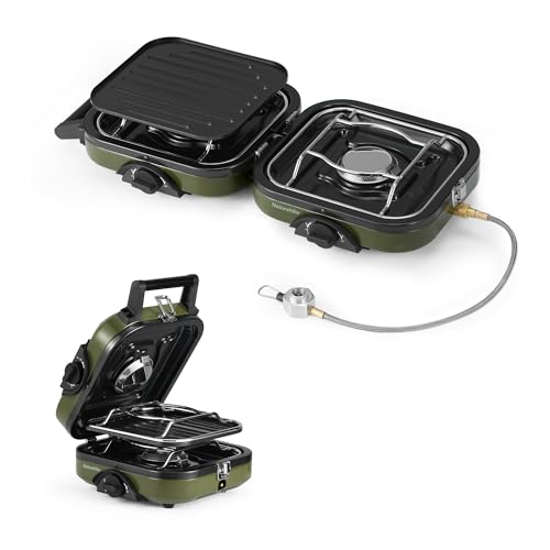 2 Burner Folding Camping Stove with Griddle P394785
