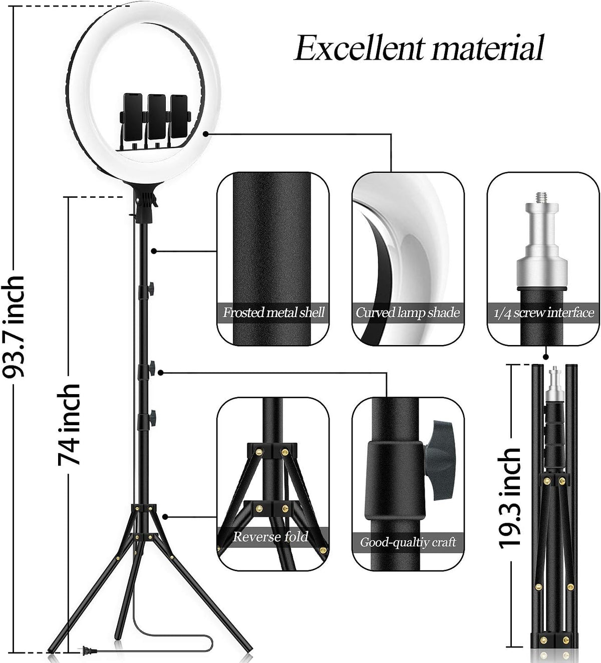 18 LED RGB Ring Light with Tripod X1424