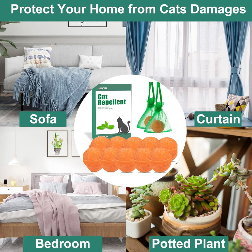 10 Pack Natural Peppermint Oil Cat Deterrent M620783