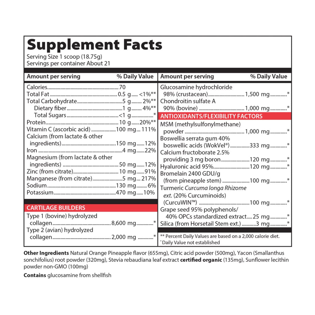 Orange Pineapple 13.7 oz Joint Supplement D9642