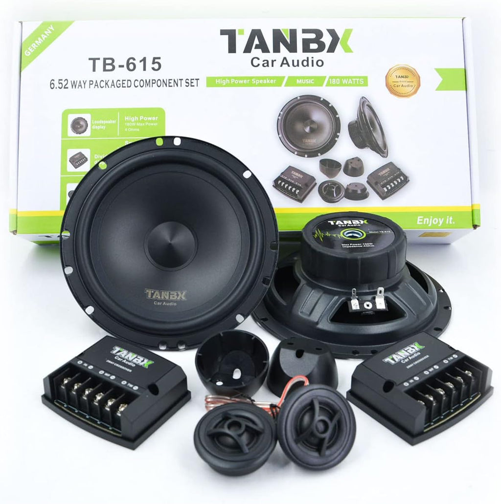6.5 Car Component Speakers 2-Way 320W 4OHMS Aluminum Cone Z825