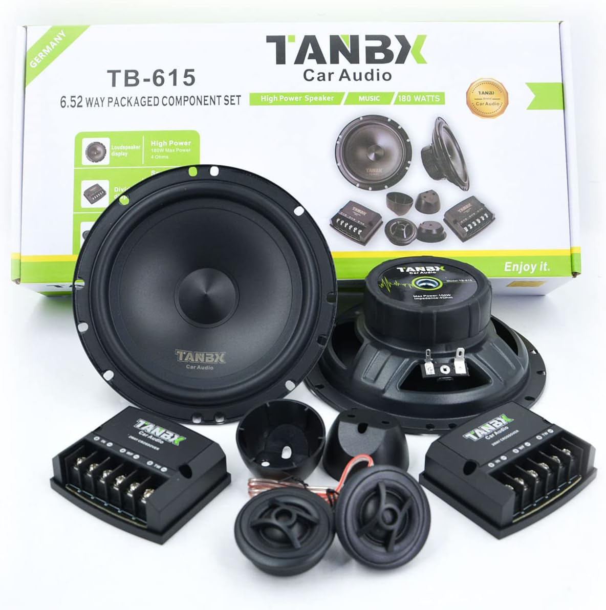 6.5 Car Component Speakers 2-Way 320W 4OHMS Aluminum Cone Z825