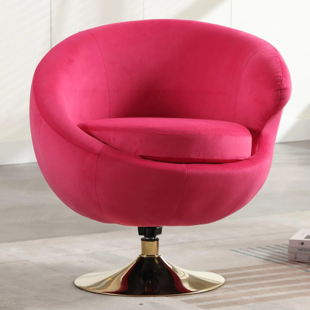 Green Velvet Swivel Barrel Chair J564