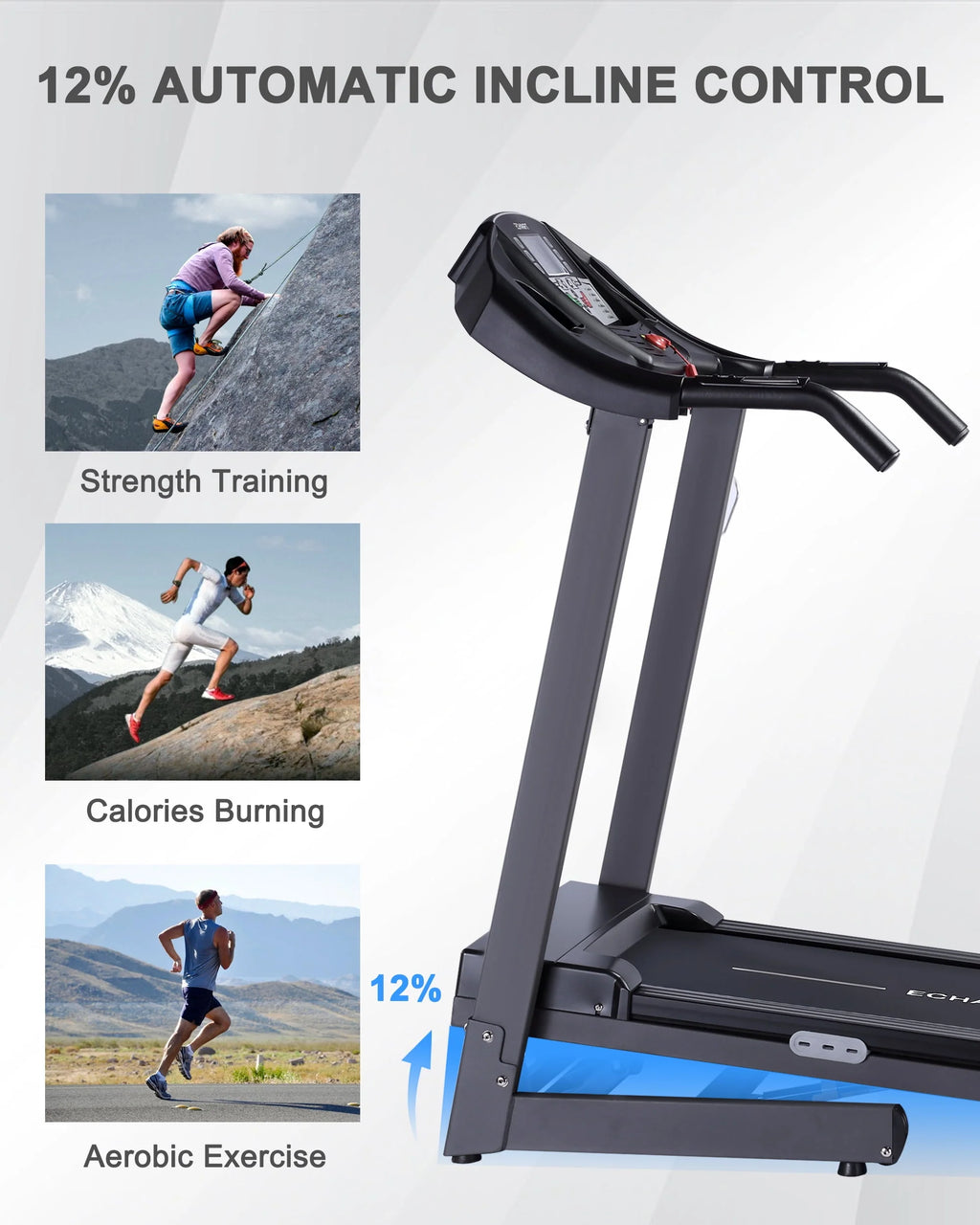 Auto Treadmill with 12% and Bluetooth Speaker T905