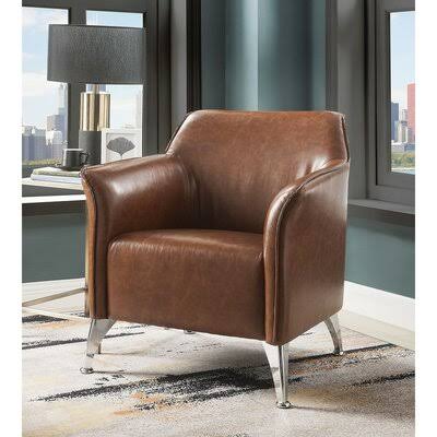 Brown PU Accent Chair U356