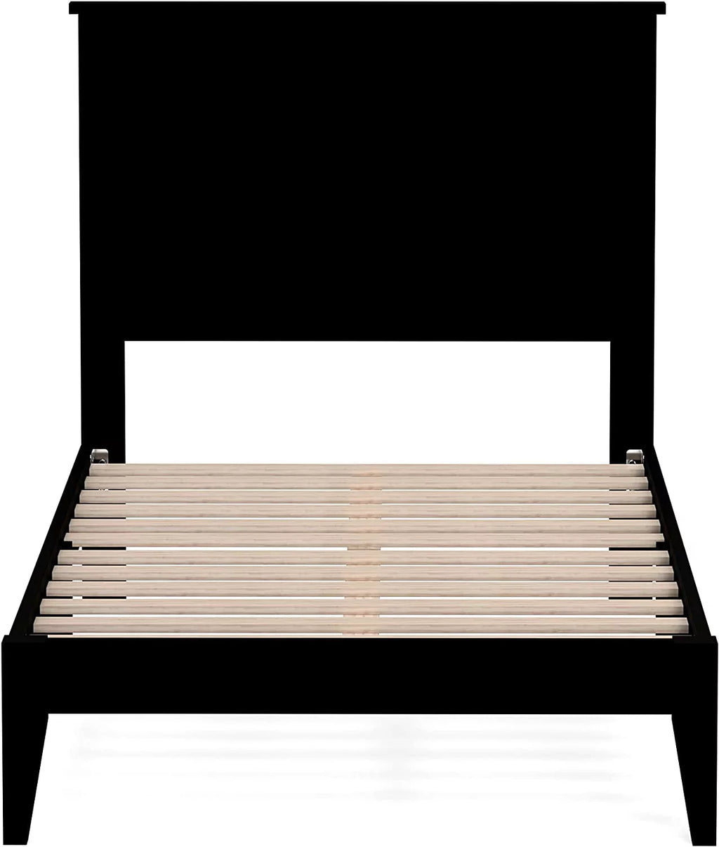 Solid Wood Platform Bed Twin Black W31587