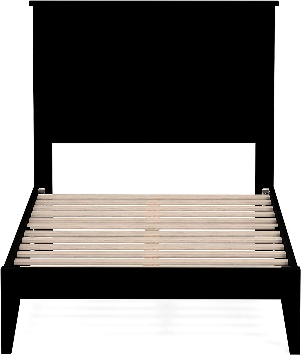 Solid Wood Platform Bed Twin Black W31587