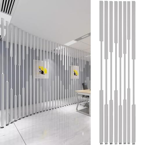 White 8 Pcs Metal Iron Room Divider U388