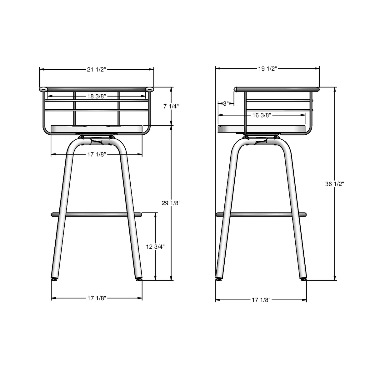 30 In. Swivel Bar Stool R76270