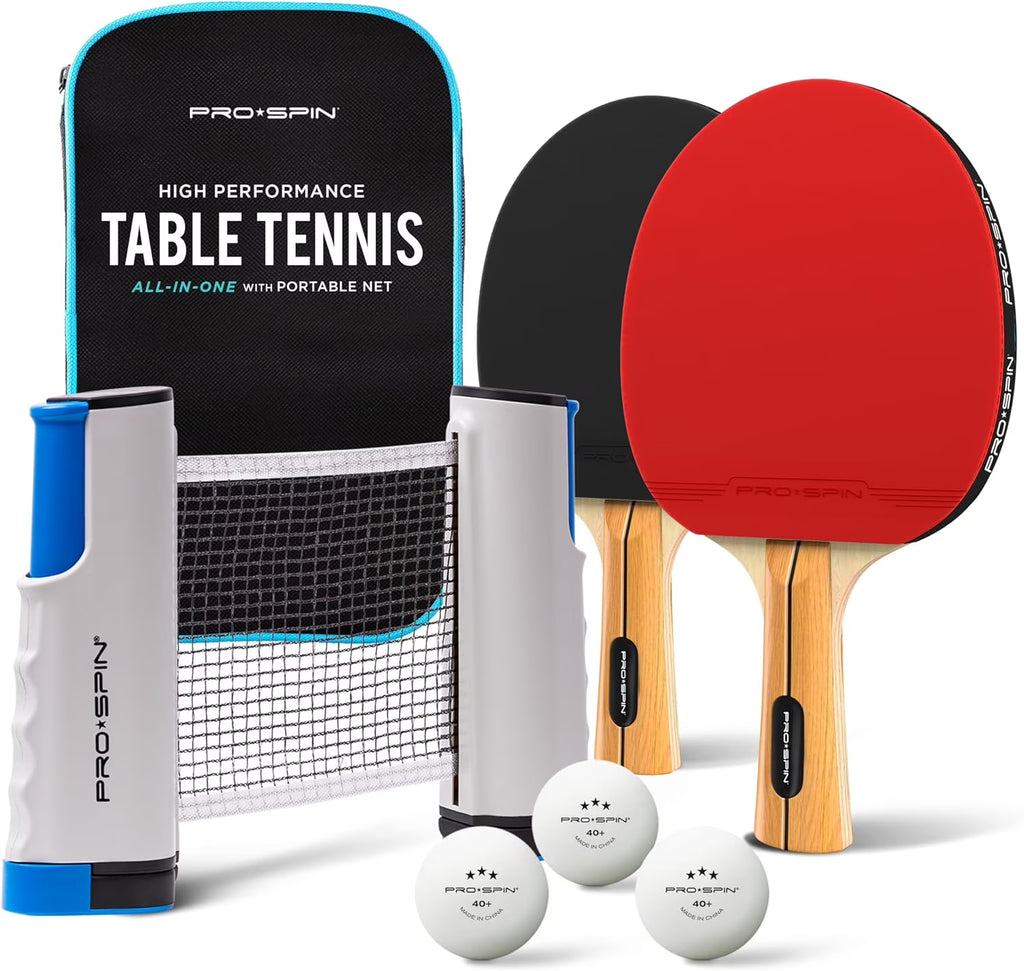 Portable Ping Pong Set with Retractable Net, Paddles F5562