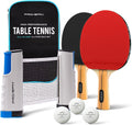 Portable Ping Pong Set with Retractable Net, Paddles F5562