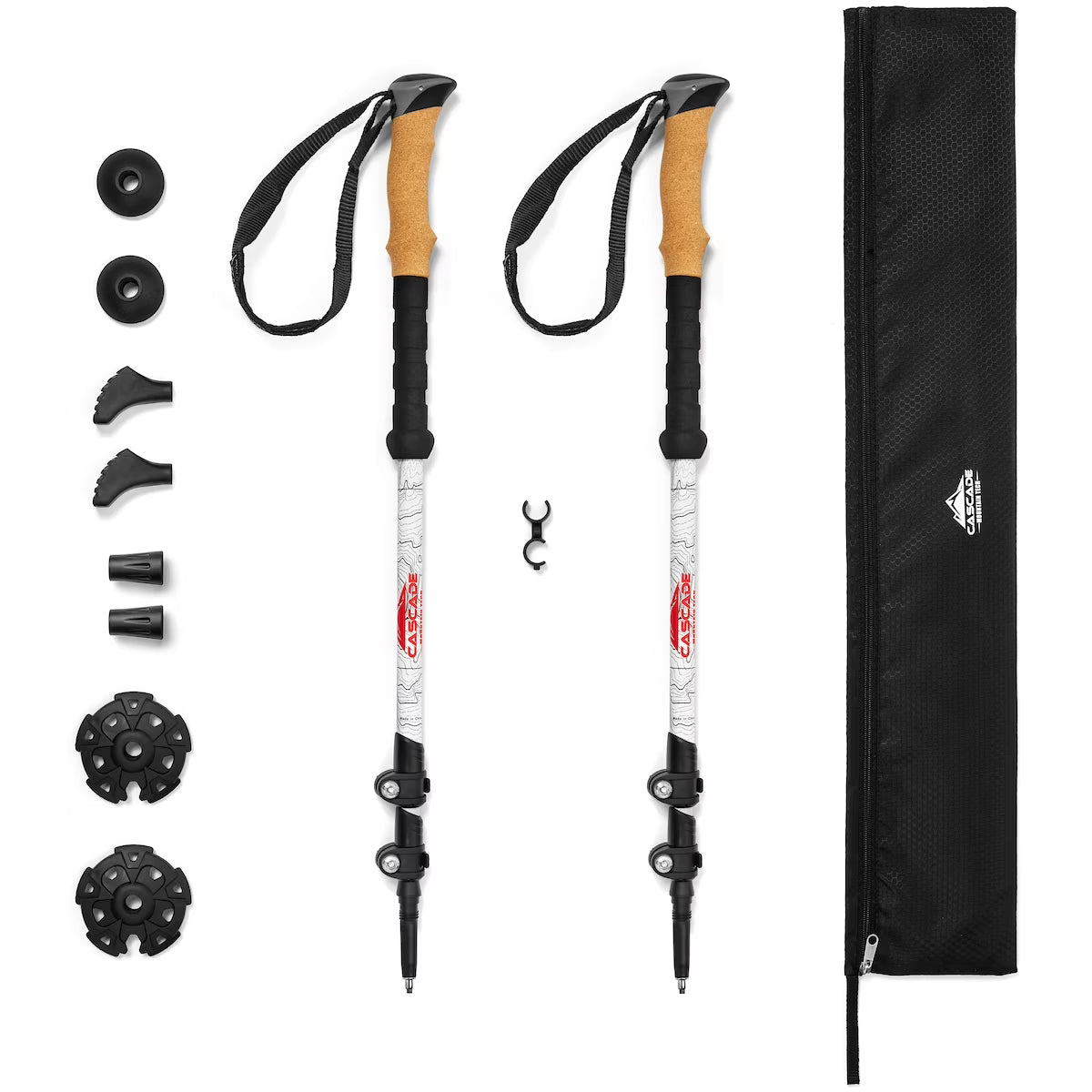Carbon Fiber Cork Grip Trekking Poles E532