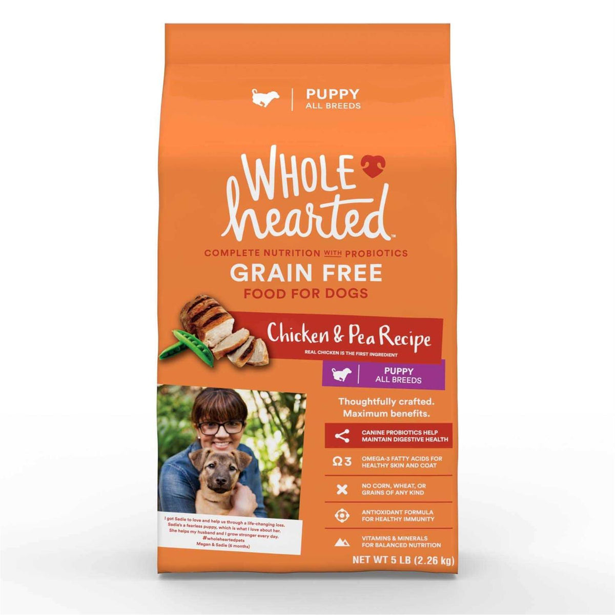 Grain Free Chicken and Pea Recipe Dry Puppy Food D89000
