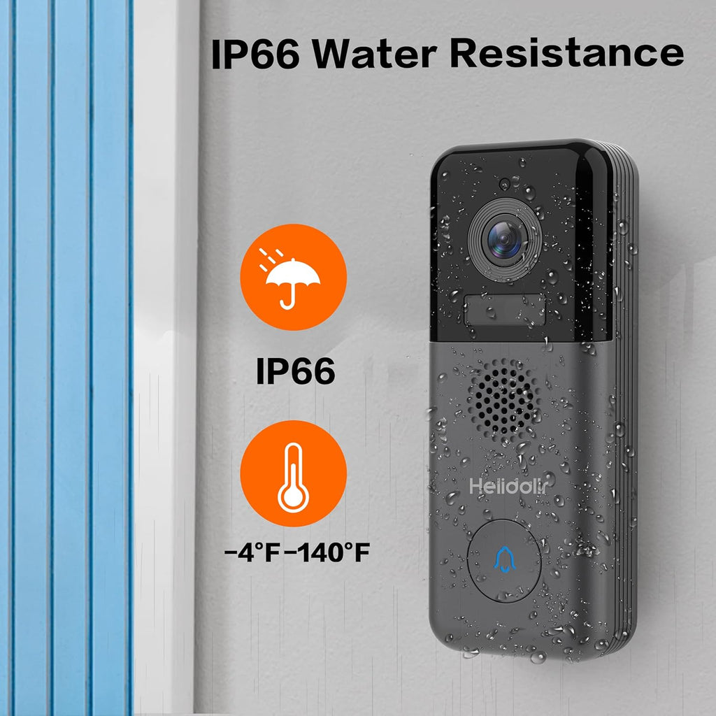 2K Wireless Video Doorbell Camera with Night Vision G297853