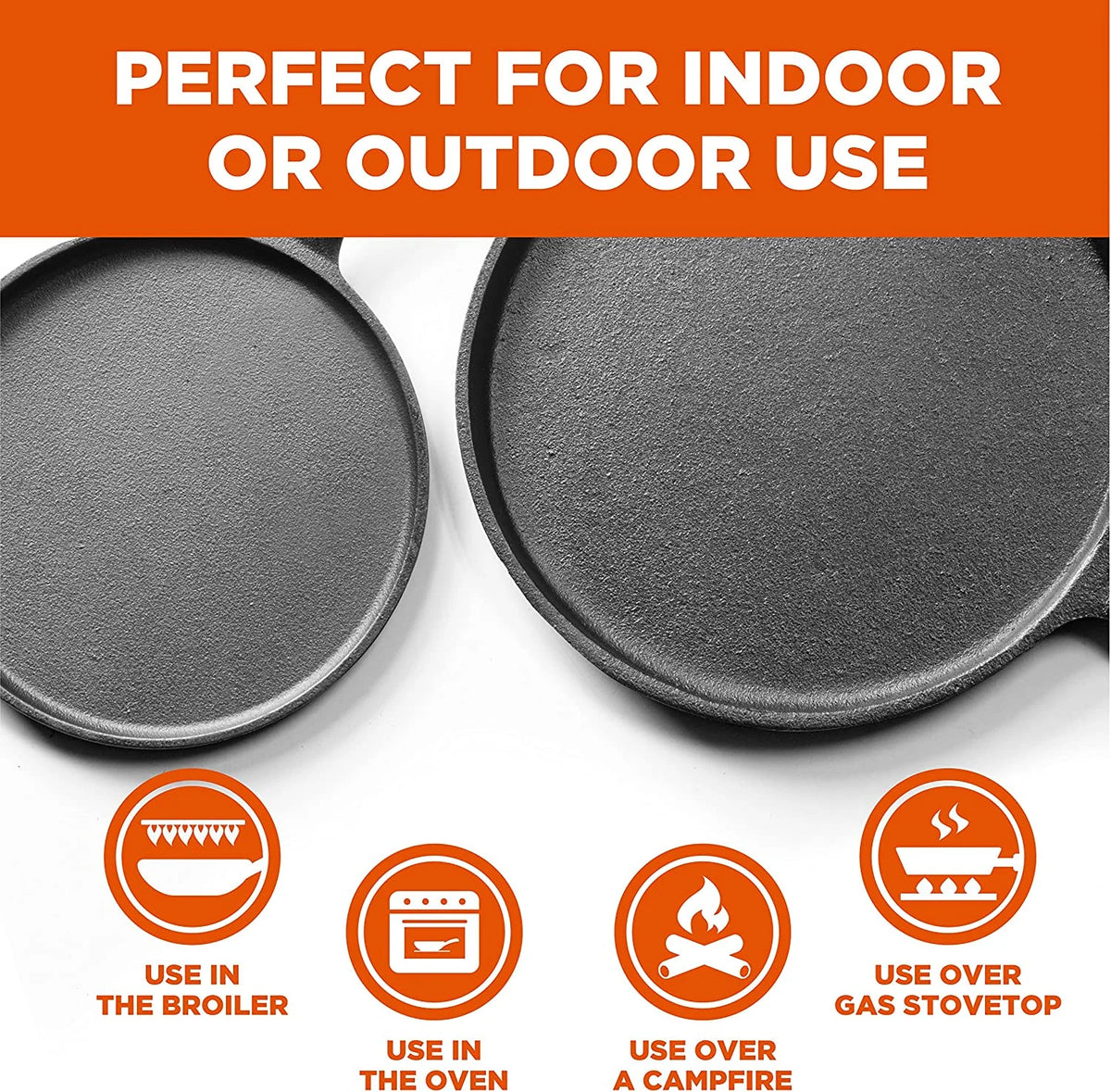 3-Piece Cast Iron Griddle Pan Set H11726