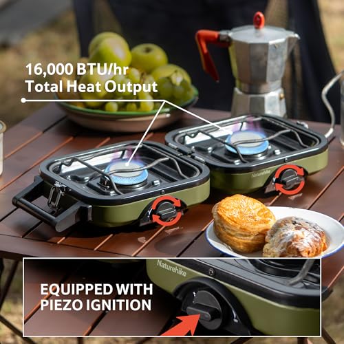 2 Burner Folding Camping Stove with Griddle P394785