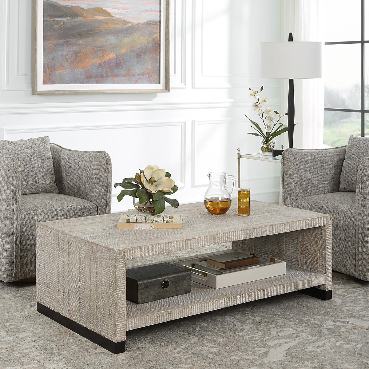 Coffee Table 18.13 Inches Tall and 53.88 Inches Wide K138093