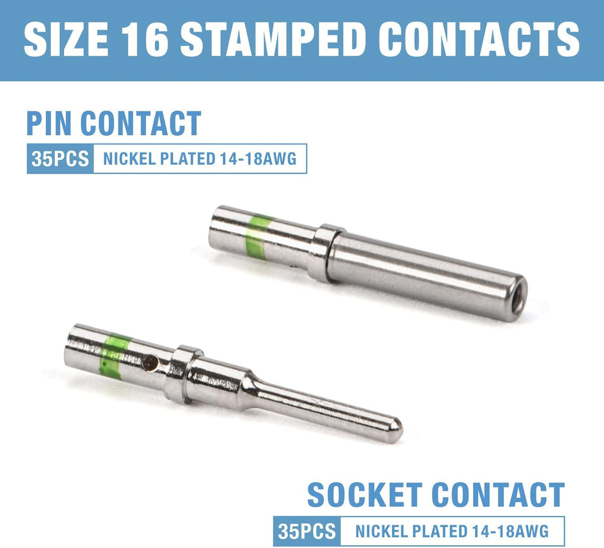 188PCS Gray Connector Kit with 16 Solid Contacts D831