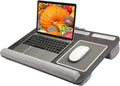 Black Woodgrain Lap Desk with Wrist Pad and Holder A629