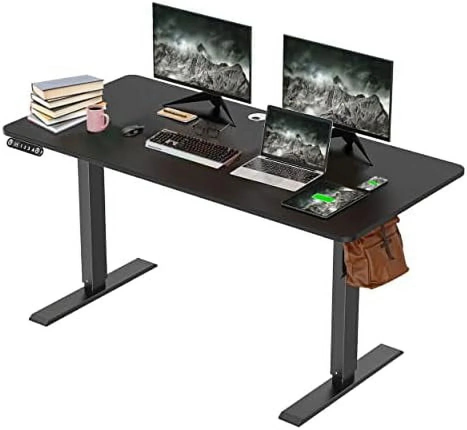 Electric Standing Desk Adjustable Height 55 x 24 Inches with Splice Board H1894