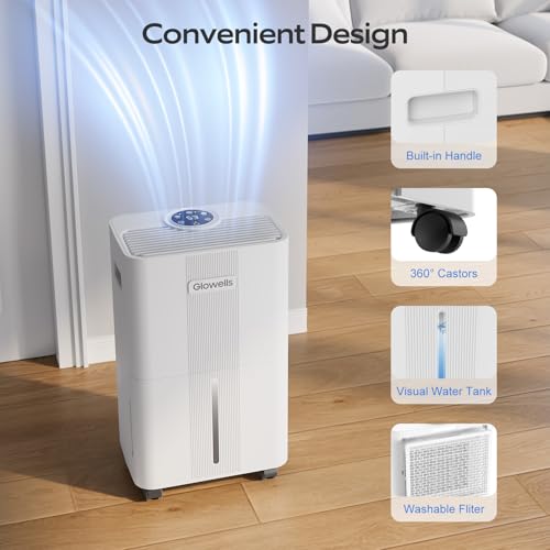 21 Pints Dehumidifier with Drain Hose H19362