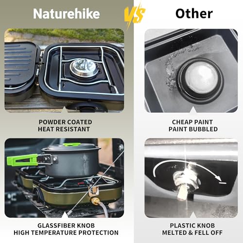 2 Burner Folding Camping Stove with Griddle P394785