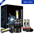 H4 High&Low Beam H11 Fog Light LED Headlight Bulbs 4pcs D56693