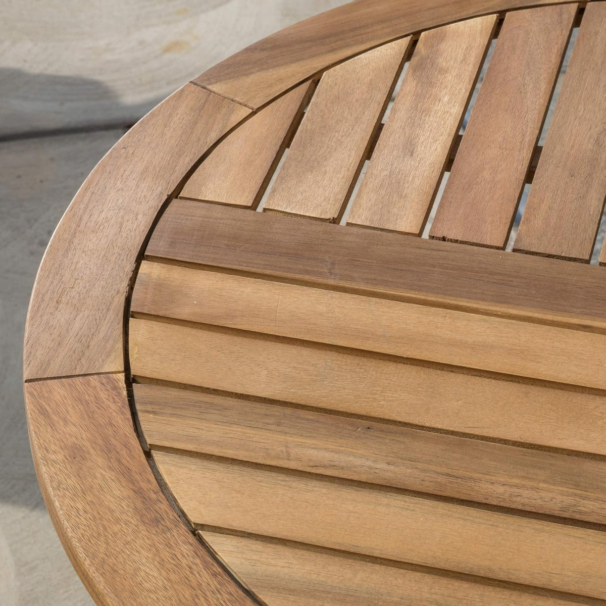 Round Accent Table Teak Finish P15338