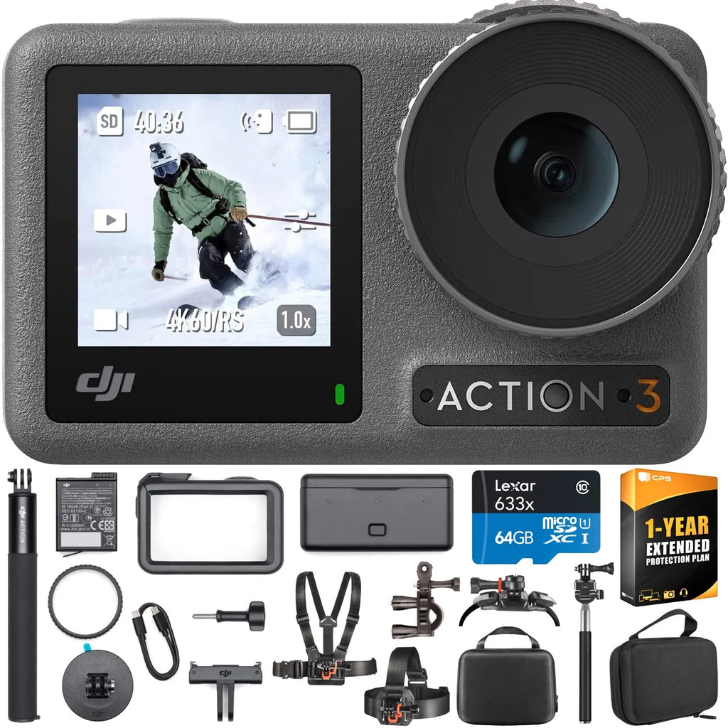 Action Camera with 64GB Accessory Bundle W957