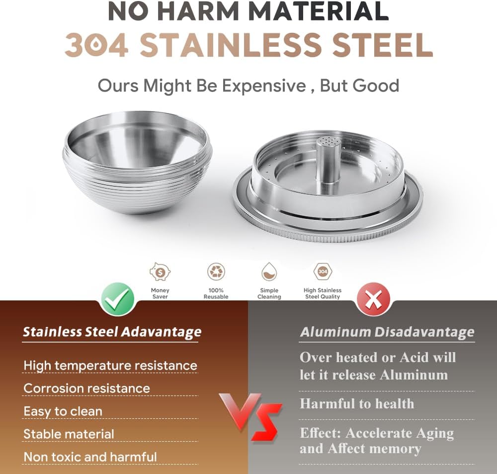 Stainless Steel Reusable Coffee Capsules Pods (2.4 oz) X832045