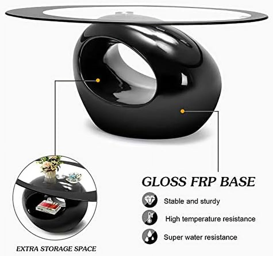 Contemporary Glass Coffee Table Set T9363