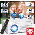 4K Supported Native 1080P Video Projector with 100" Screen K336314