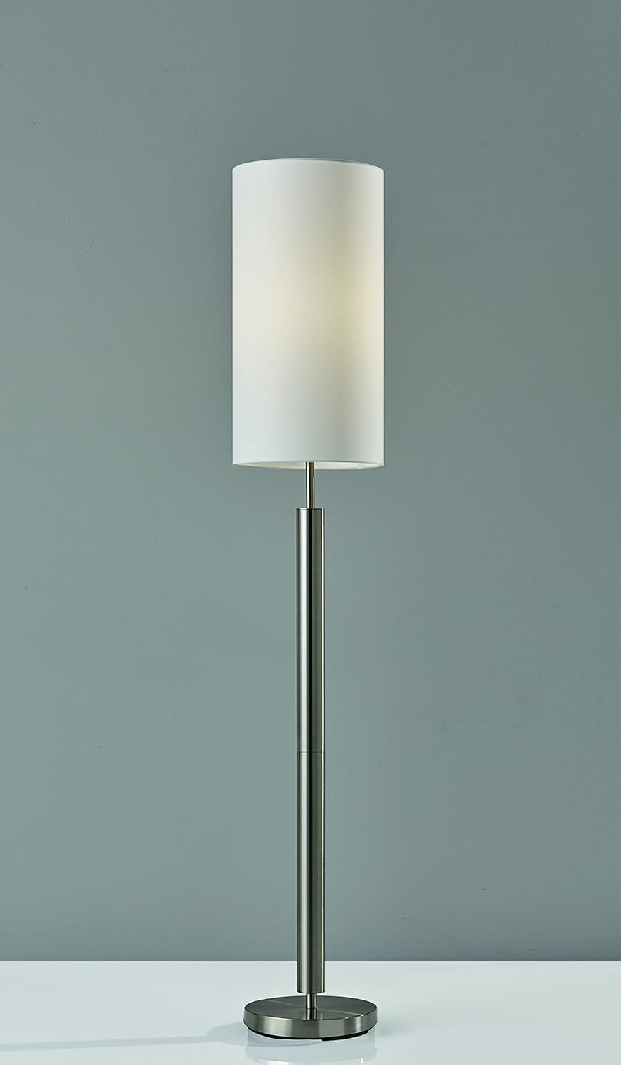 Brushed Steel Finish Tall Table Lamp L337883