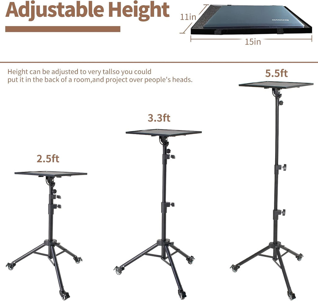 Adjustable Height Metal Laptop Tripod Stand, Pack of 2 D25494