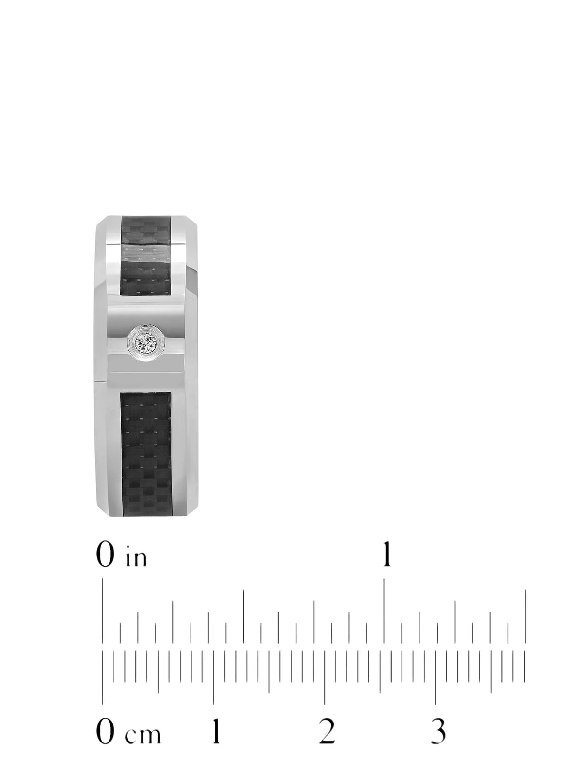 8mm Tungsten Carbon Fiber Men's Ring G2485