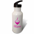 Pink Flowery 21 oz Sports Water Bottle I3029