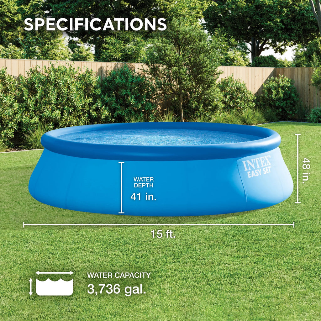 15' x 48 Inflatable Above Ground Swimming Pool with Ladder & Pump Z97999