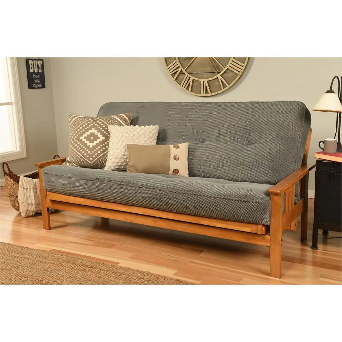 Butternut Marmont Blue Futon with Fabric Mattress M553