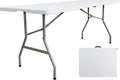 6 ft Folding Plastic Table with Handle J679619